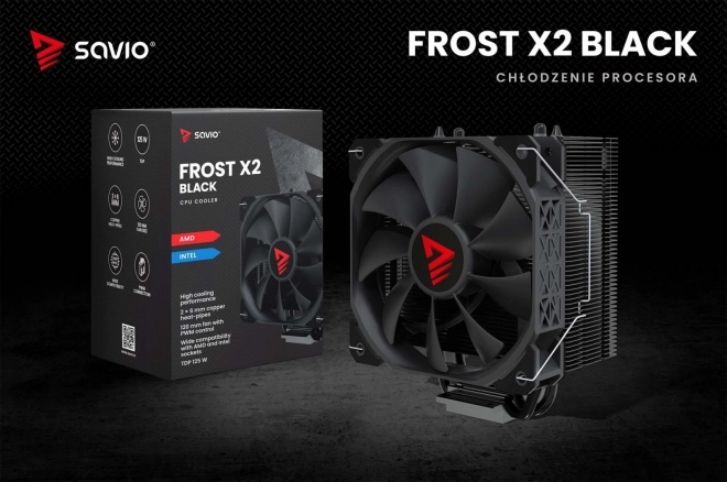 CPU hűtés Savio Frost X2 Black