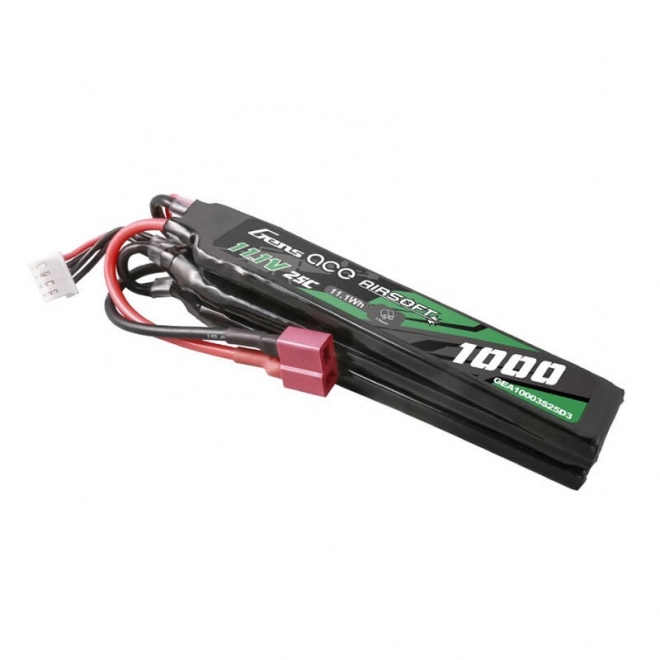 Gens ace 25C 1000mAh 3S1P 11.1V nunchuck airsoft lítium-polimer akkumulátor T csatlakozóval