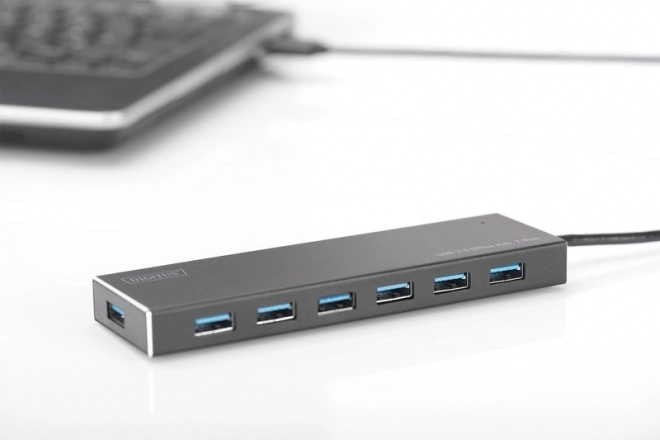 7 portos aktív USB 3.0 alumínium hub