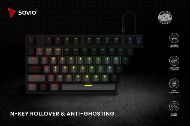 Mechanikus billentyűzet Savio Tempest X2 RGB Outemu Brown