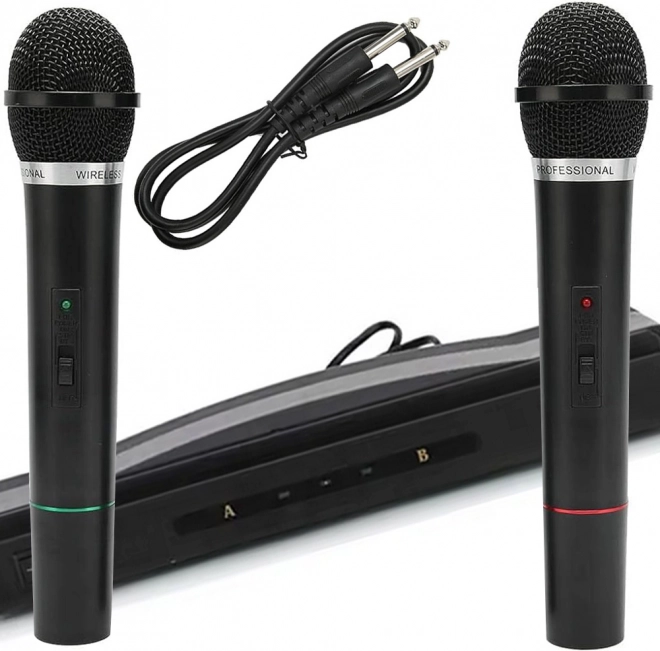 Karaoke szett 2 vezeték nélküli mikrofonnal és vevőállomással