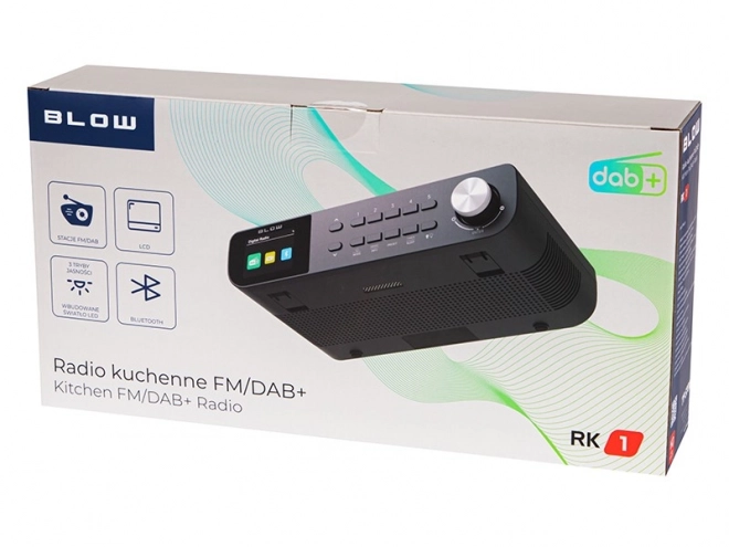 Hordozható konyhai rádió FM/DAB+ fekete