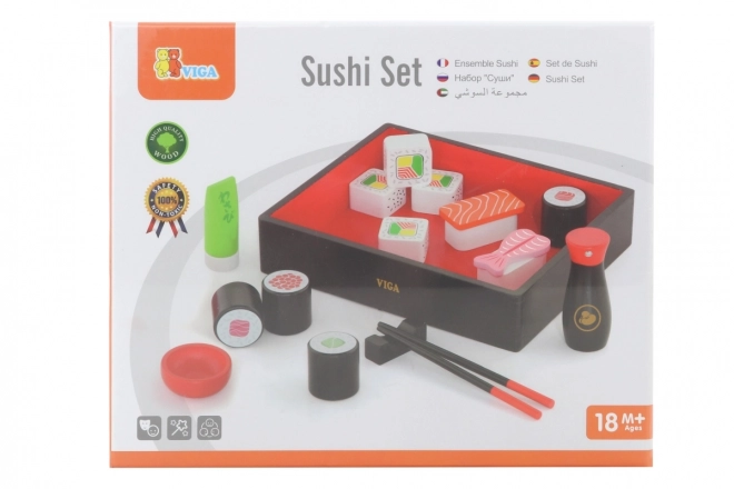 Fából készült Sushi készlet