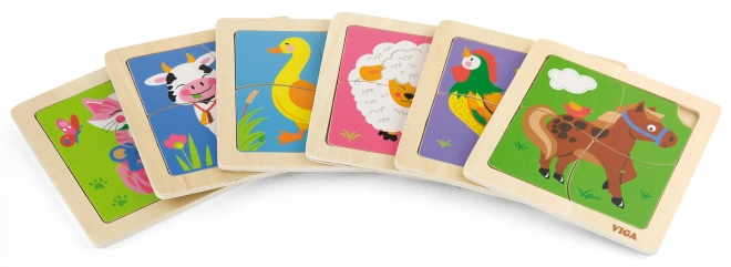 Viga fa puzzle kacsával
