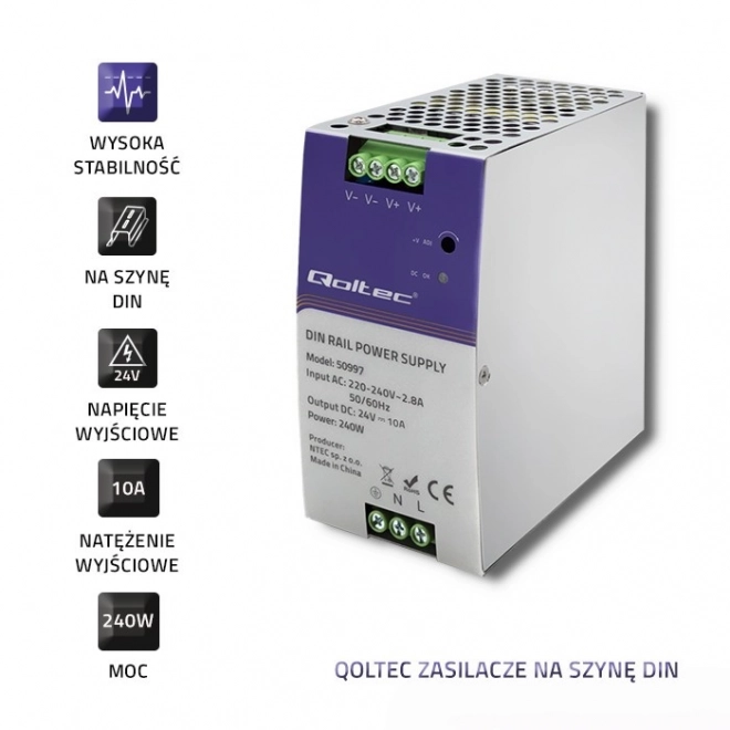 Tápellátás DIN sínre 240W 24V 10A