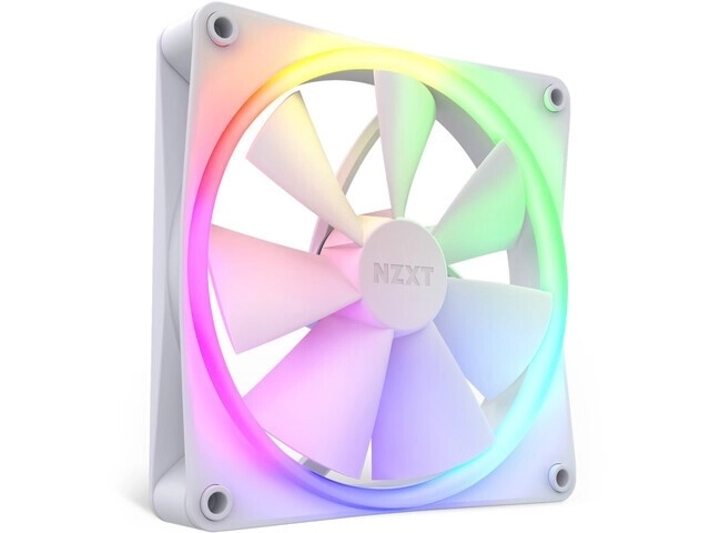 Rgb világítással ellátott fehér ventilátor