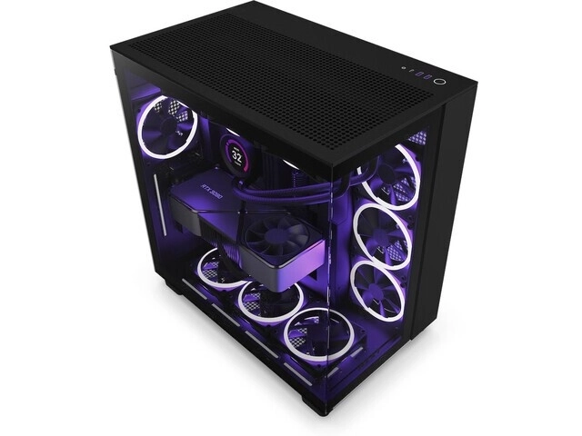 NZXT H9 Flow fekete számítógépház ablakos kivitelben