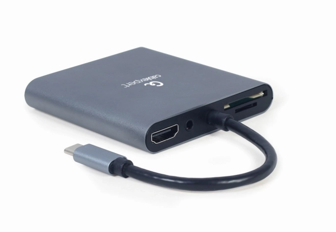 Szürke USB-C Hub 6 az 1-ben adapter