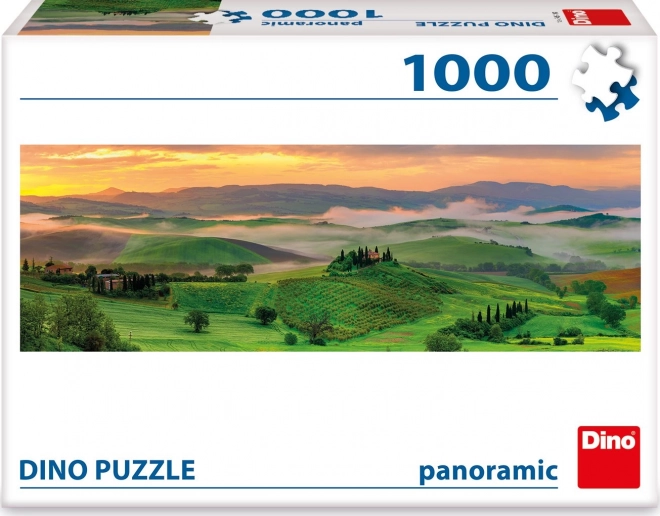 Dino panorámás puzzle Val d'Orcia, Toszkána, Olaszország 1000 db