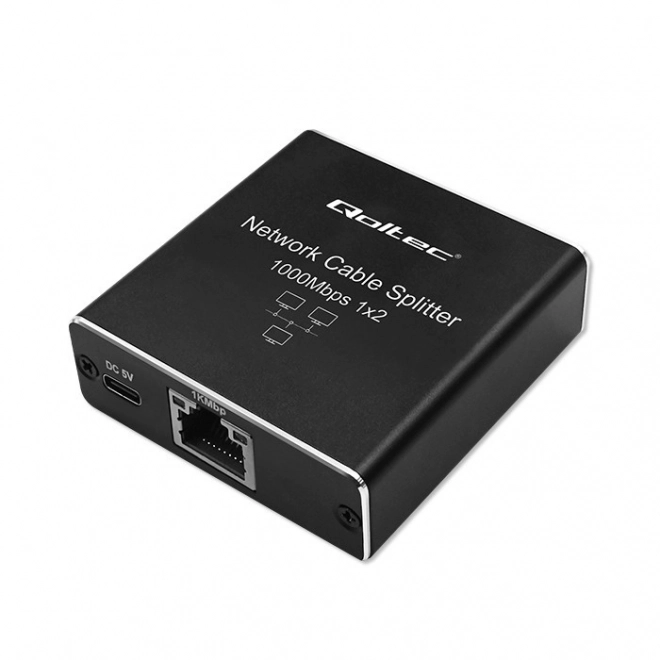 Mini Ethernet Switch 1x2 1000 Mbps RJ45 elosztó USB-C csatlakozással Alumínium burkolatban