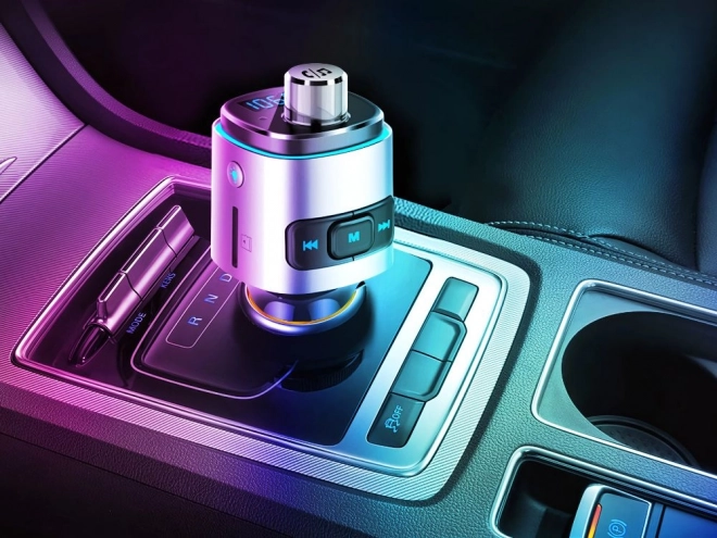 Bluetooth FM adó autós töltő 2x USB világítással