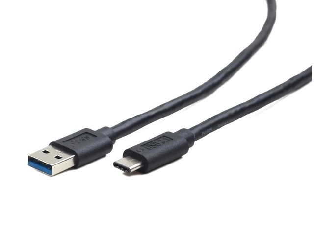 Usb-c és usb-a 3.0 kábel 1.8m fekete