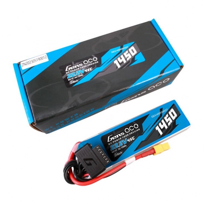 Gens Ace G-Tech 1450 mAh 6S1P lítium-polimer akkumulátor XT60 csatlakozóval