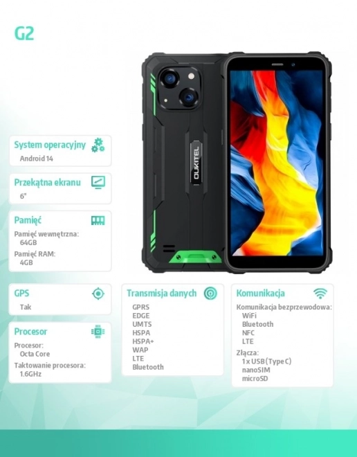 Okostelefon Zöld 4G 4/64GB IP69K