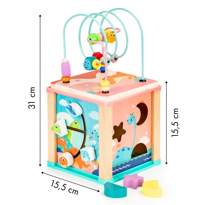 Fa oktatási kocka dinó sorozó ECOTOYS