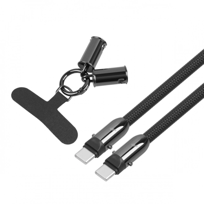 Usb c töltőkábel és nyakpánt 2 az 1-ben