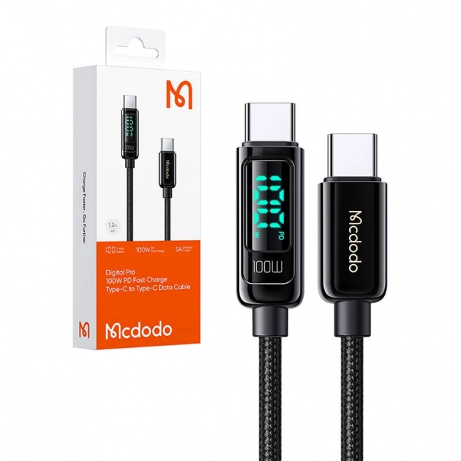 Mcdodo erős 100W USB-C kábel, 1.2m