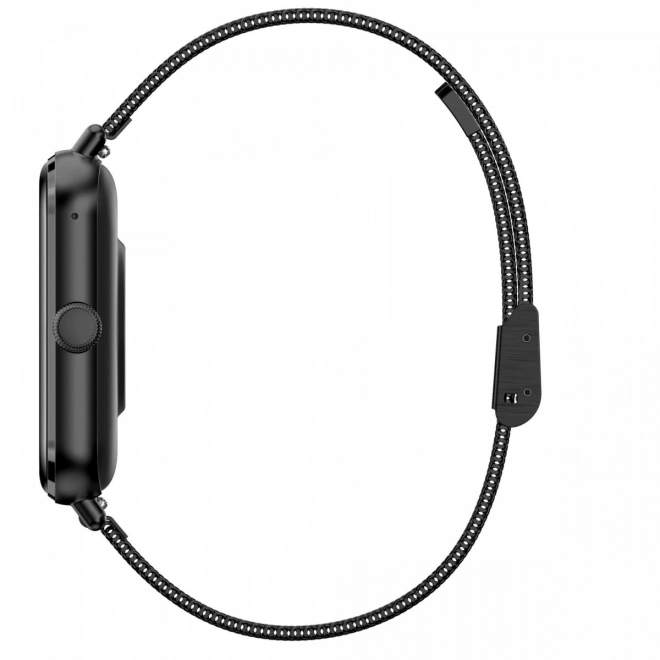 Smartwatch klasszikus fekete acél