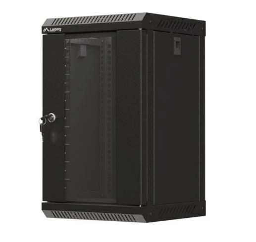 Fali rack szekrény 9U 300x300 fekete