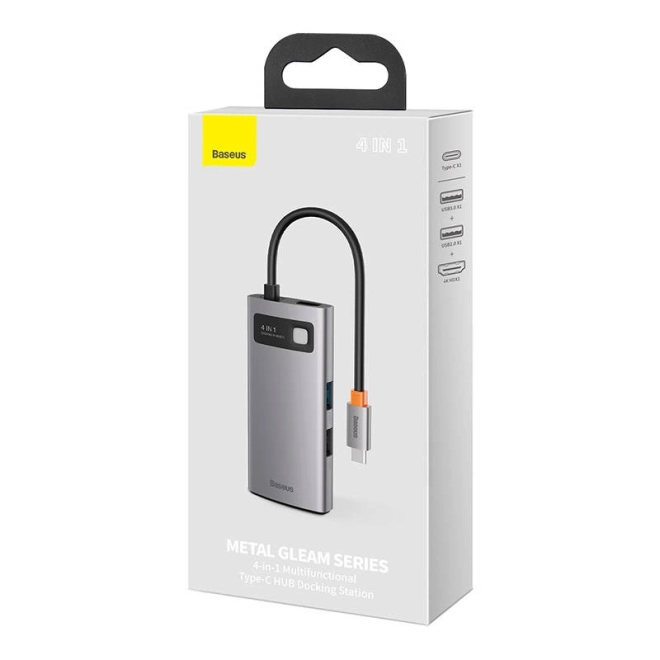 Baseus Metal Gleam sorozat 4 az 1-ben USB-C hub