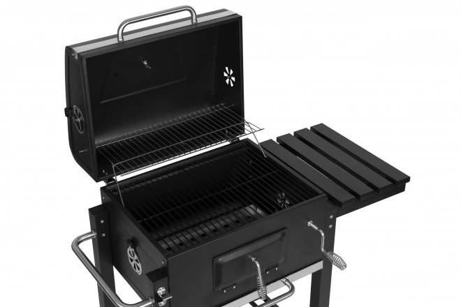 Nagy kerti grill fedéllel, hőmérővel és ingyenes fúvóval