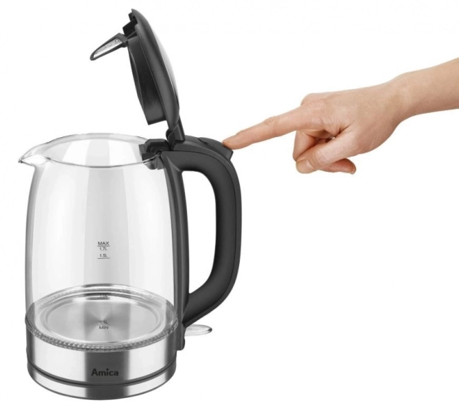 Üveg vízforraló 1,7l
