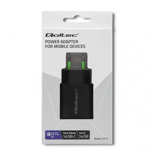 Hálózati töltő USB-C és USB QC 3.0 csatlakozóval