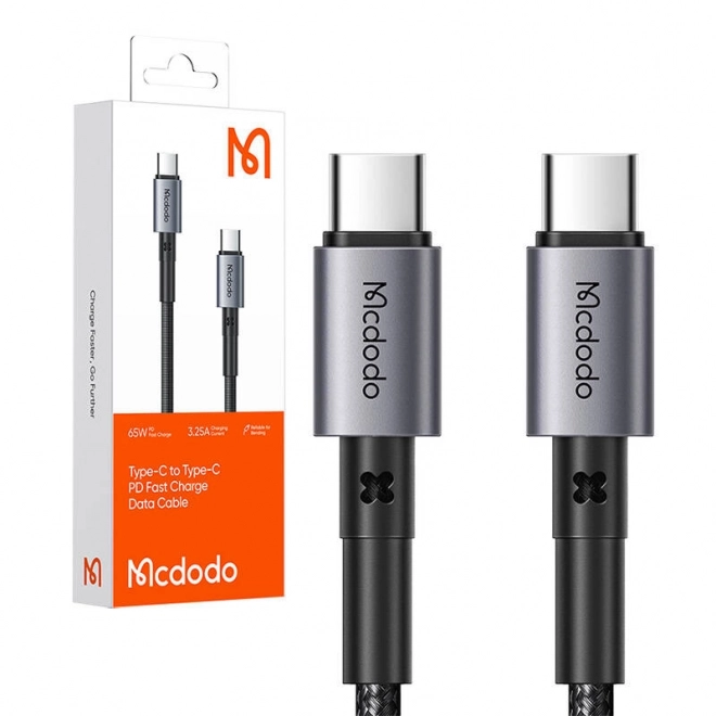 USB-C na USB-C 65W 1,5 m fekete kábel