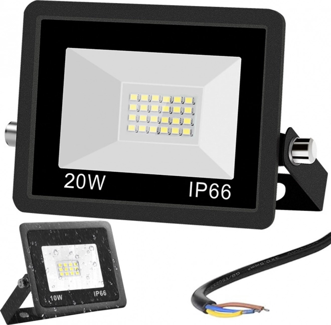 Kültéri LED reflektor 20W 6000K vízálló IP66