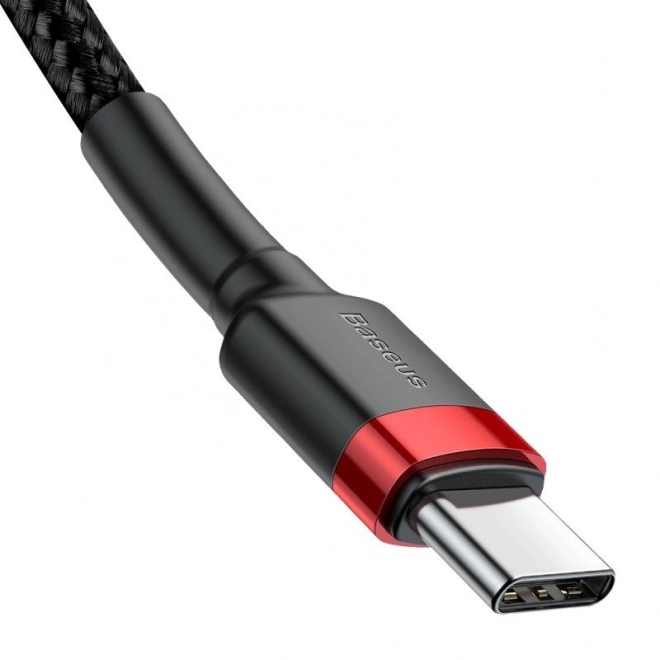Gyors töltő Baseus USB-C kábel 60W 1m fekete-piros