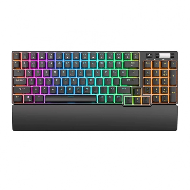 Royal kludge rk96 vezeték nélküli mechanikus billentyűzet RGB barna kapcsolóval fekete