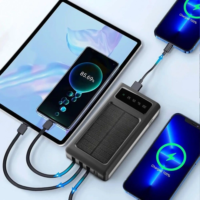 Extralink napelemes power bank 10000 mAh fekete