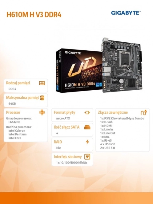 Intel compatibilis mATX alaplap HDMI és USB portokkal