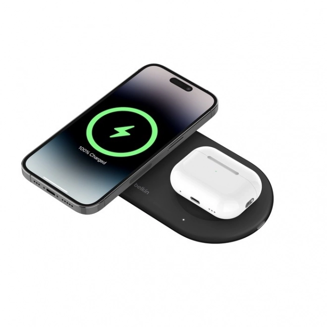 Fekete BoostCharge Pro Qi2 15W Kettős Töltő