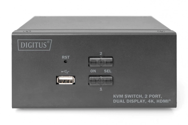 2 portos HDMI KVM átkapcsoló, Dual Display, 4K 30Hz