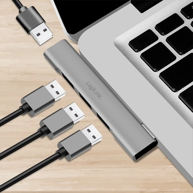 Elegáns USB-C HUB 1x USB-A 3.0-val és 3x USB-A 2.0-val