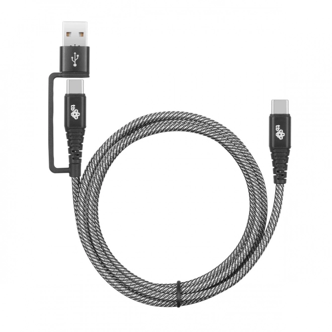2 az 1-ben USB C - USB C kábel USB A adapterrel, 1.2 m