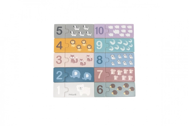 Drewniane numerikus puzzle - VIGA PolarB Montessori