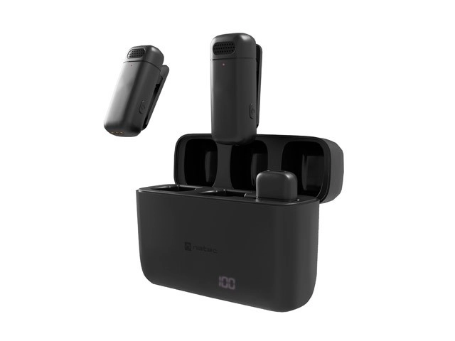 Vezeték nélküli USB-C Lavalier Mikrofon Pár NATEC Hopper
