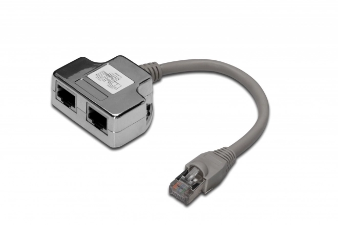 RJ45 adapter kábelre / 2x RJ45 aljzat árnyékolt