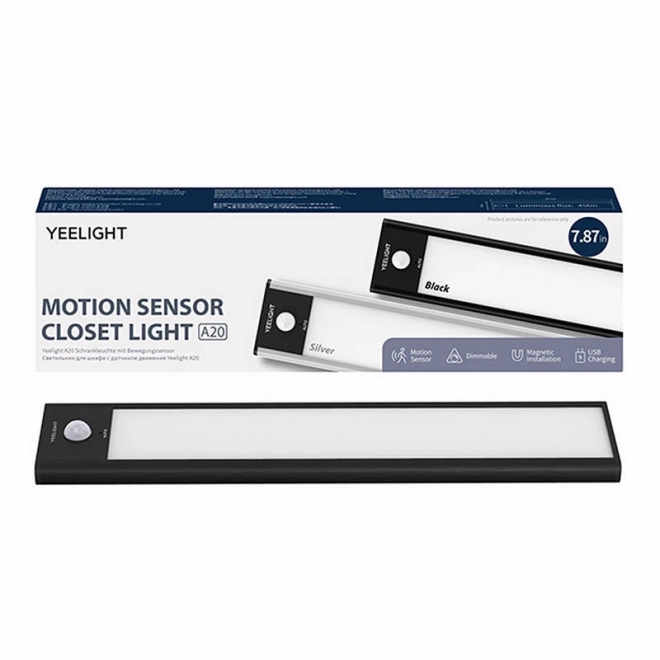 Yeelight szekrény világítása mozgásérzékelővel fekete 20 cm