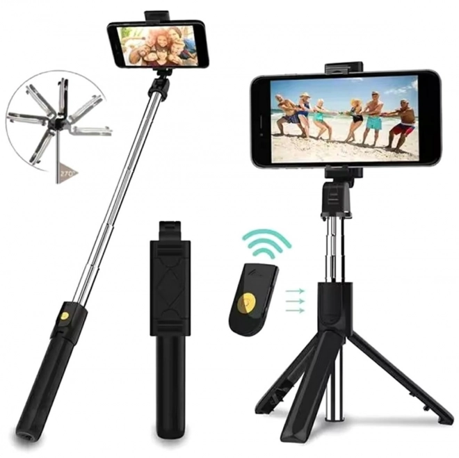Univerzális távvezérelt szelfibot tripod állvánnyal