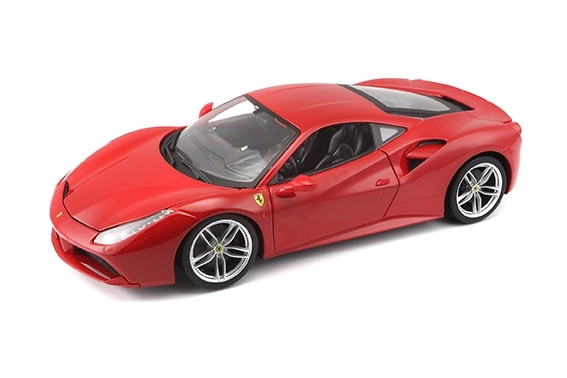 Fém autó modell Ferrari 488 GTB piros