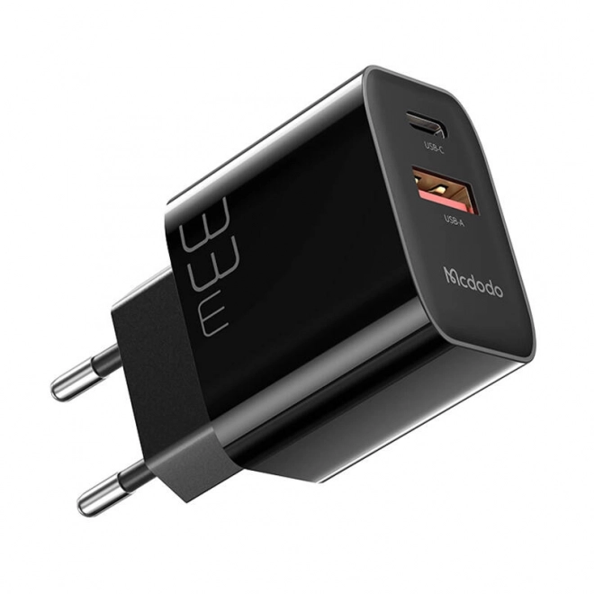 Univerzális fekete töltő USB-C és USB-A csatlakozókkal - McDodo