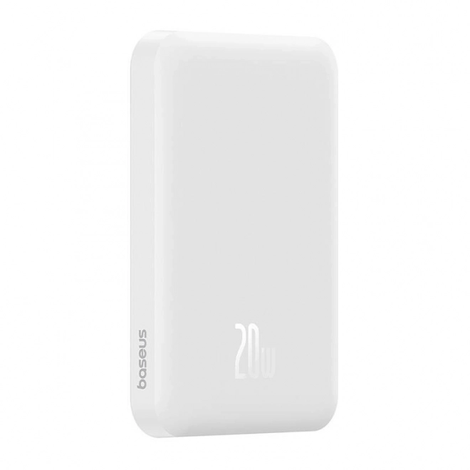 Baseus mágneses mini powerbank 5000mAh USB-C 20W fehér