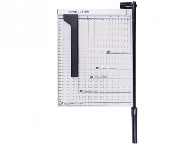 Papírvágó guillotine fém mércével B7-A4 méretekhez
