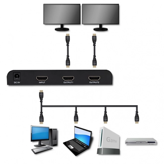 Aktív HDMI splitter 4K x 2K
