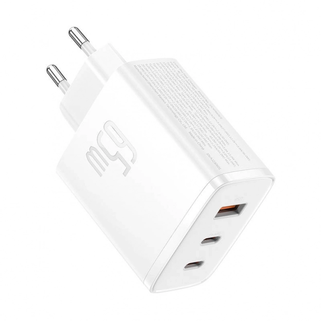 Baseus os-cube pro gyors töltő 2xusb-c + usb, 65w fehér