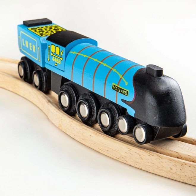 Bigjigs Rail fa Mallard mozdonymodell pályával