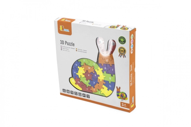 3D puzzle - csiga betűkkel